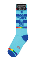 In Dog Years I’m Gay Gym Crew Socks-Socks-Vixen Collection, Day Spa and Women's Boutique Located in Seattle, Washington