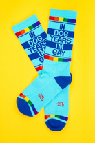 In Dog Years I’m Gay Gym Crew Socks-Socks-Vixen Collection, Day Spa and Women's Boutique Located in Seattle, Washington
