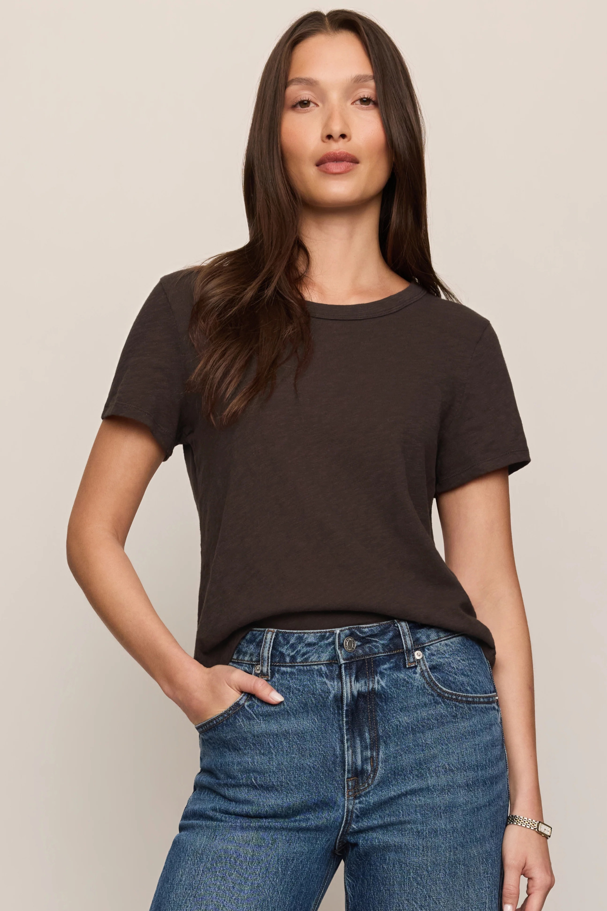 Junie Slub Tee Shirt-Tops-Vixen Collection, Day Spa and Women's Boutique Located in Seattle, Washington
