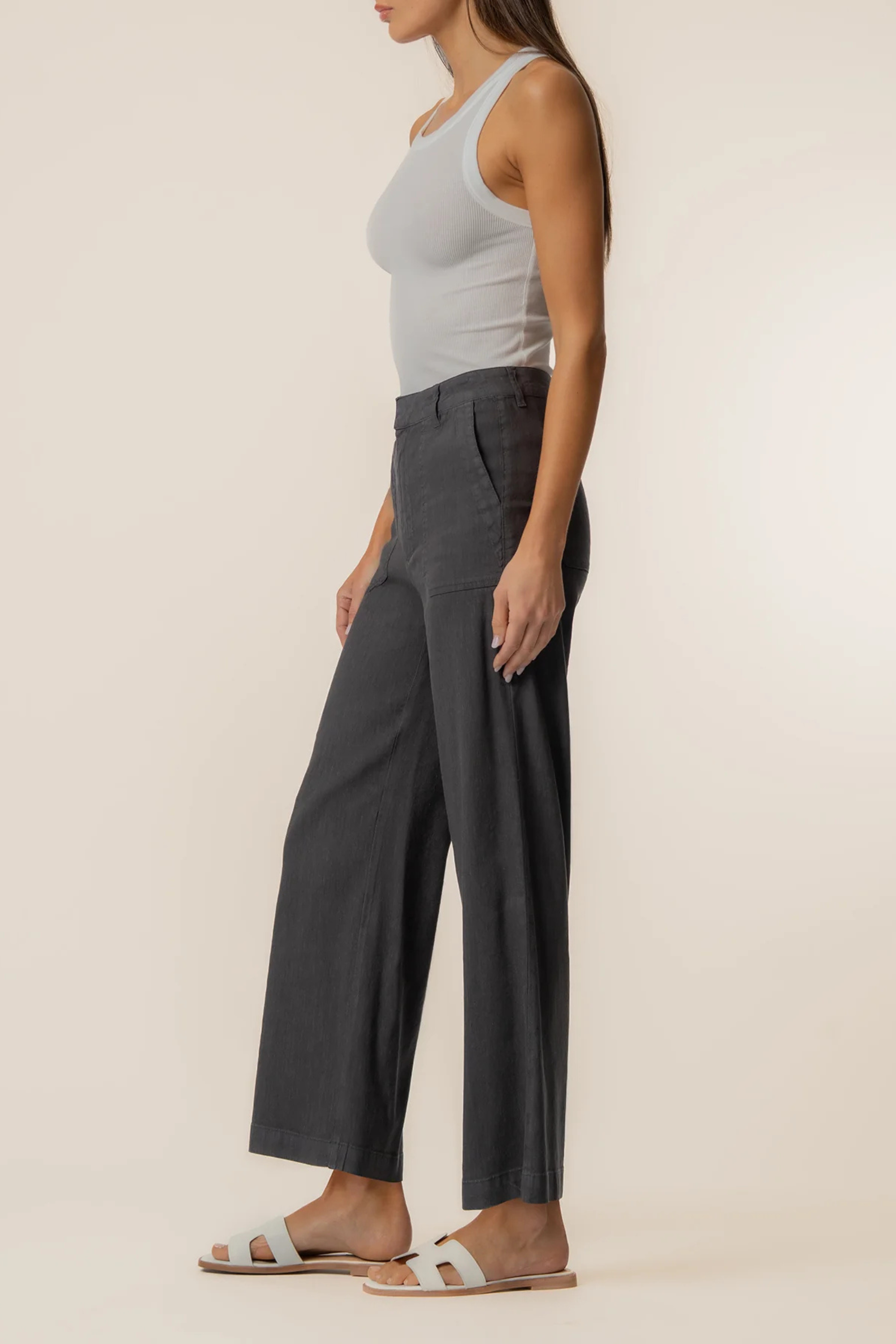 KUT Topaz Linen Wide Leg Pants-Pants-Vixen Collection, Day Spa and Women's Boutique Located in Seattle, Washington