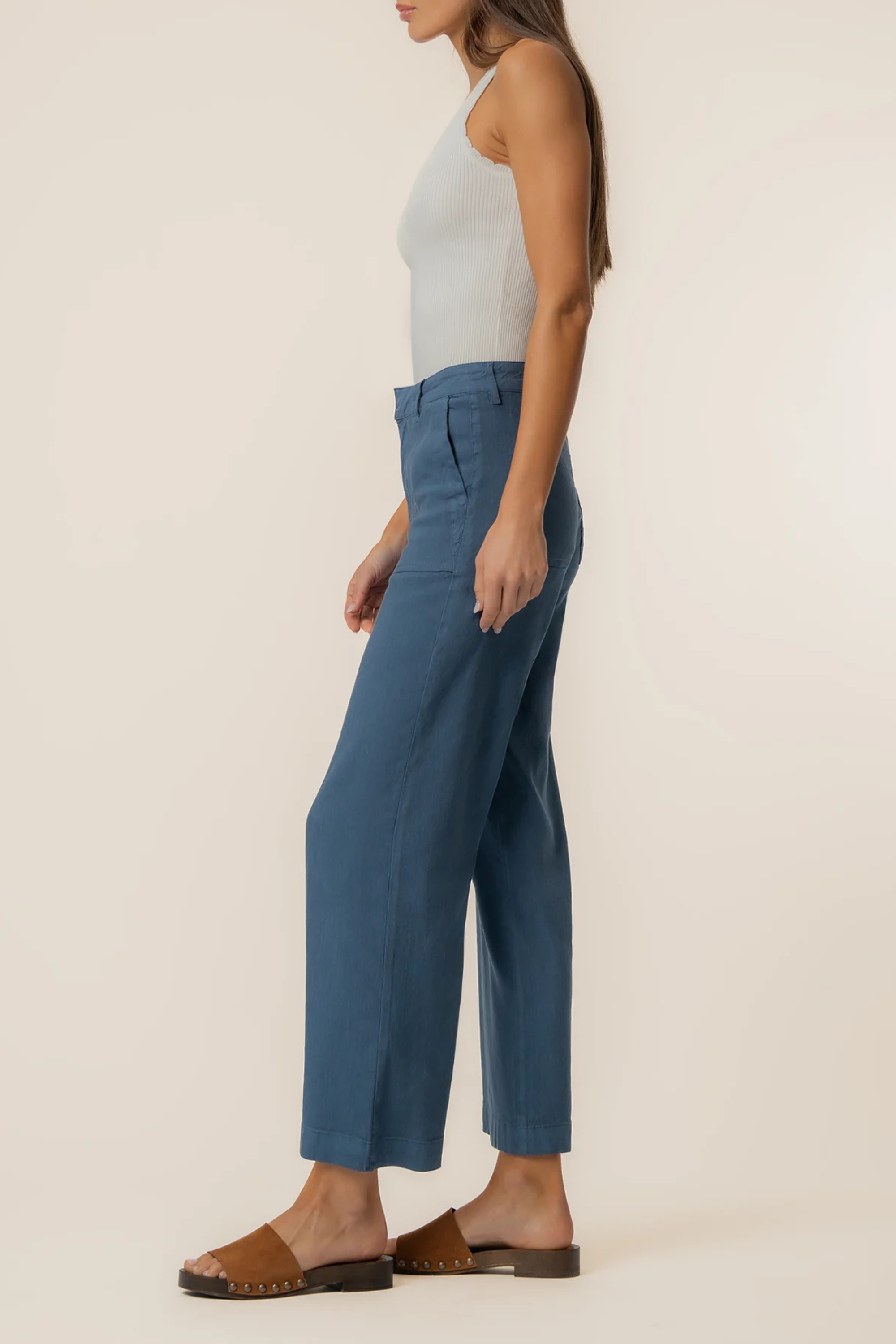 KUT Topaz Linen Wide Leg Pants-Pants-Vixen Collection, Day Spa and Women's Boutique Located in Seattle, Washington