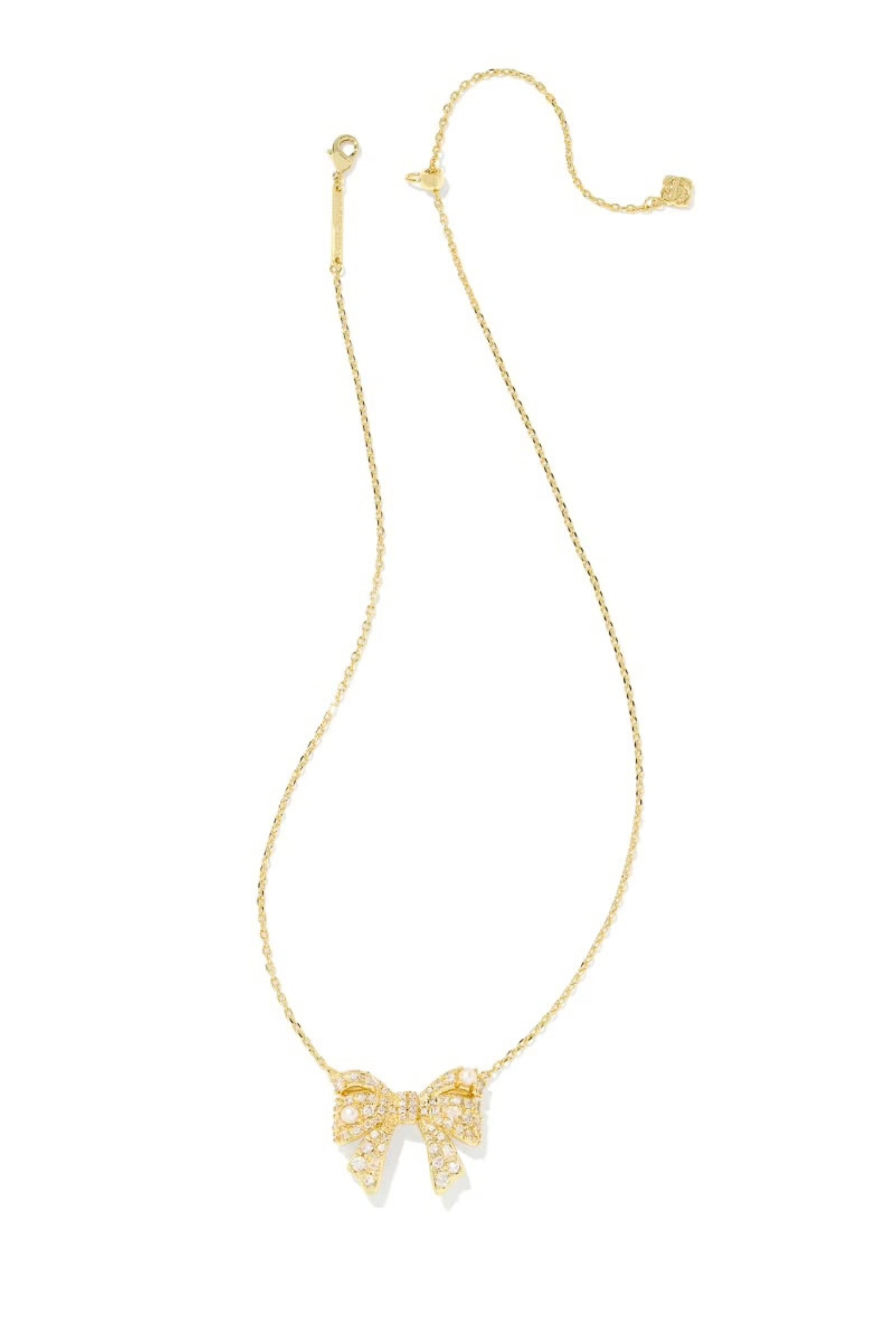 Krista Bow Pendant Necklace-Necklaces-Vixen Collection, Day Spa and Women's Boutique Located in Seattle, Washington