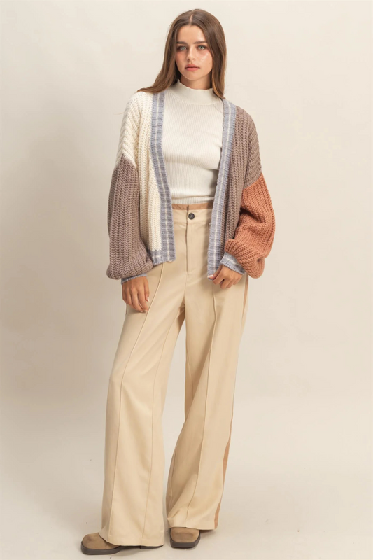 Latte Layers Cardigan-Sweaters-Vixen Collection, Day Spa and Women's Boutique Located in Seattle, Washington