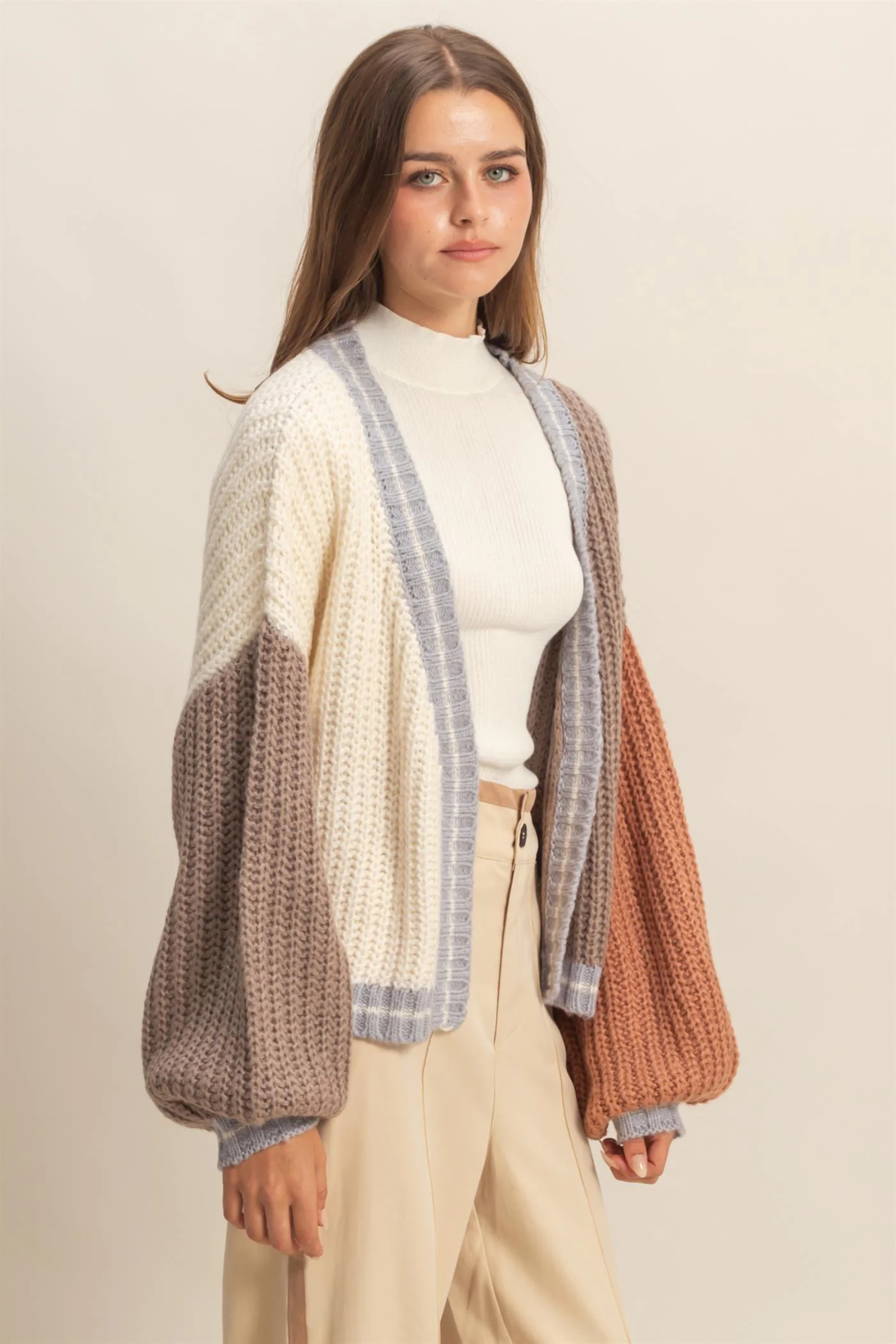Latte Layers Cardigan-Sweaters-Vixen Collection, Day Spa and Women's Boutique Located in Seattle, Washington