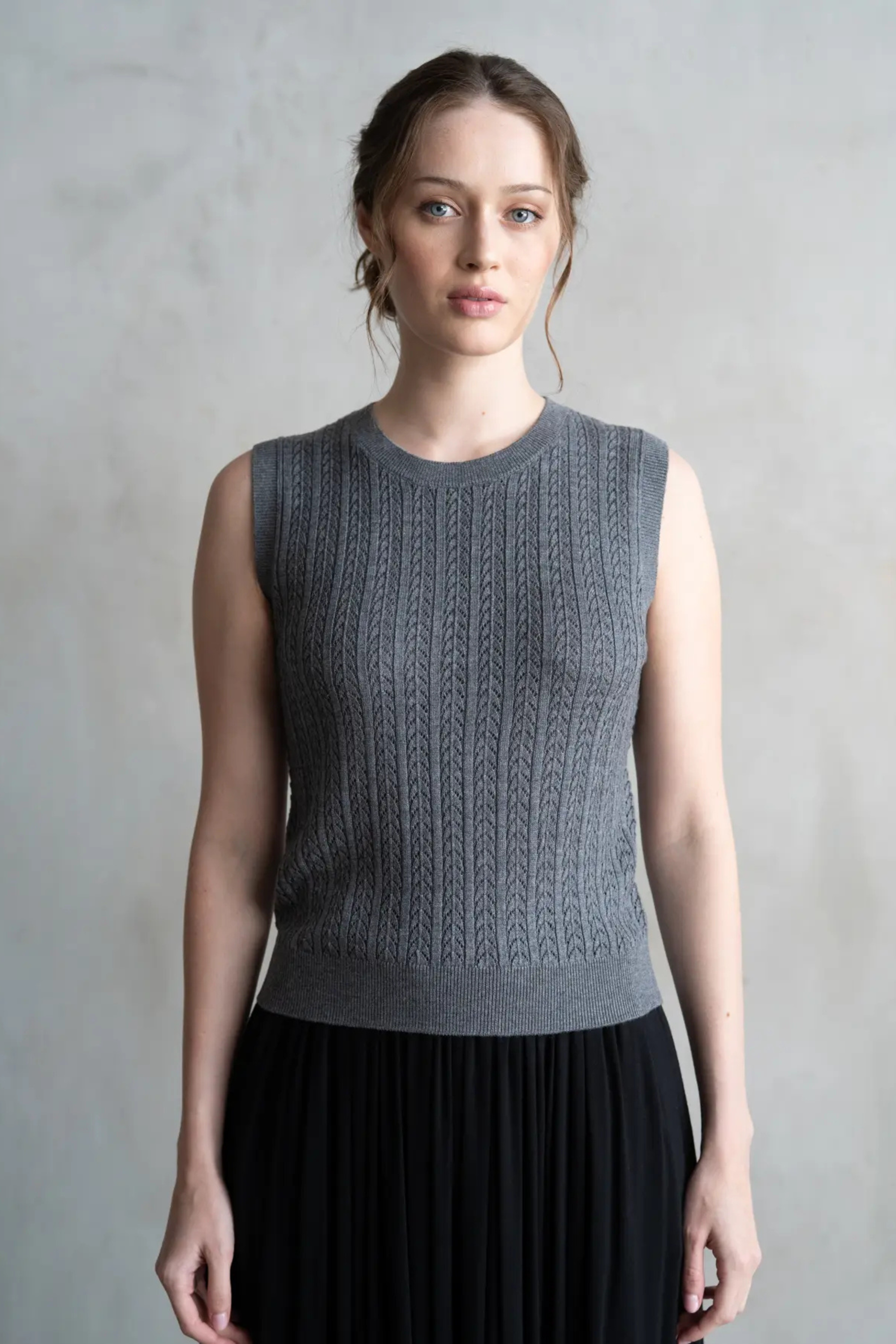 Lattice Luxe Vest-Sweaters-Vixen Collection, Day Spa and Women's Boutique Located in Seattle, Washington