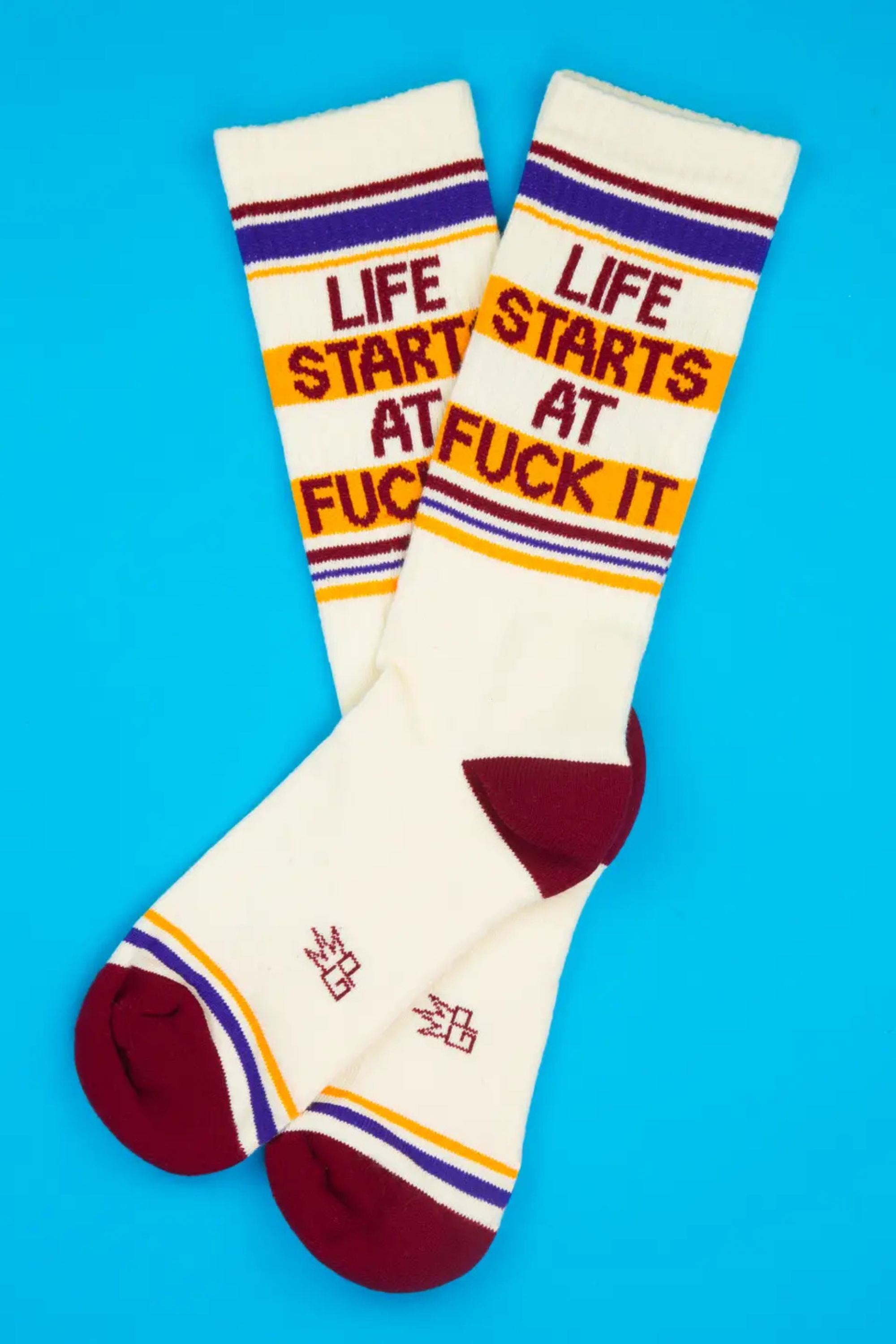 Life Starts At Fuck It Gym Crew Socks-Socks-Vixen Collection, Day Spa and Women's Boutique Located in Seattle, Washington