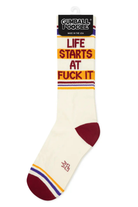 Life Starts At Fuck It Gym Crew Socks-Socks-Vixen Collection, Day Spa and Women's Boutique Located in Seattle, Washington