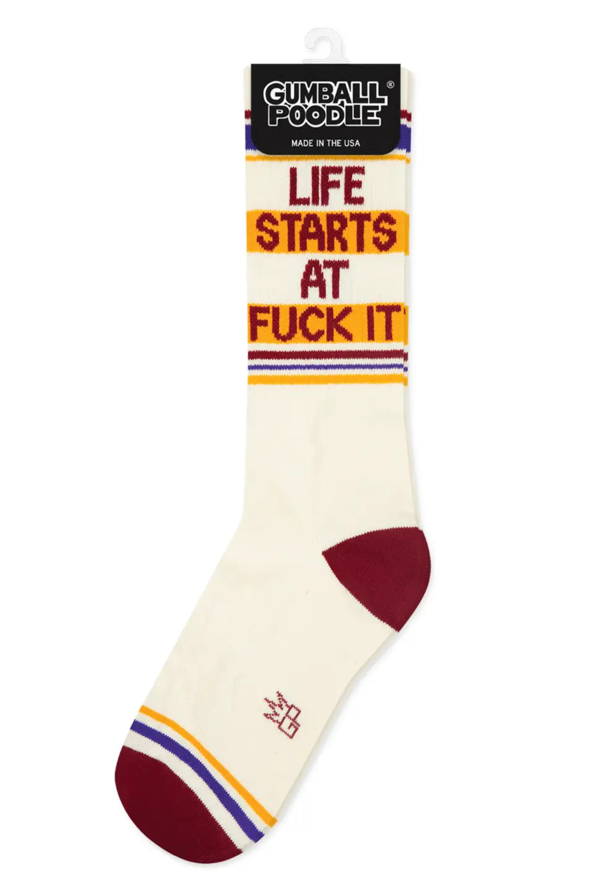 Life Starts At Fuck It Gym Crew Socks-Socks-Vixen Collection, Day Spa and Women's Boutique Located in Seattle, Washington