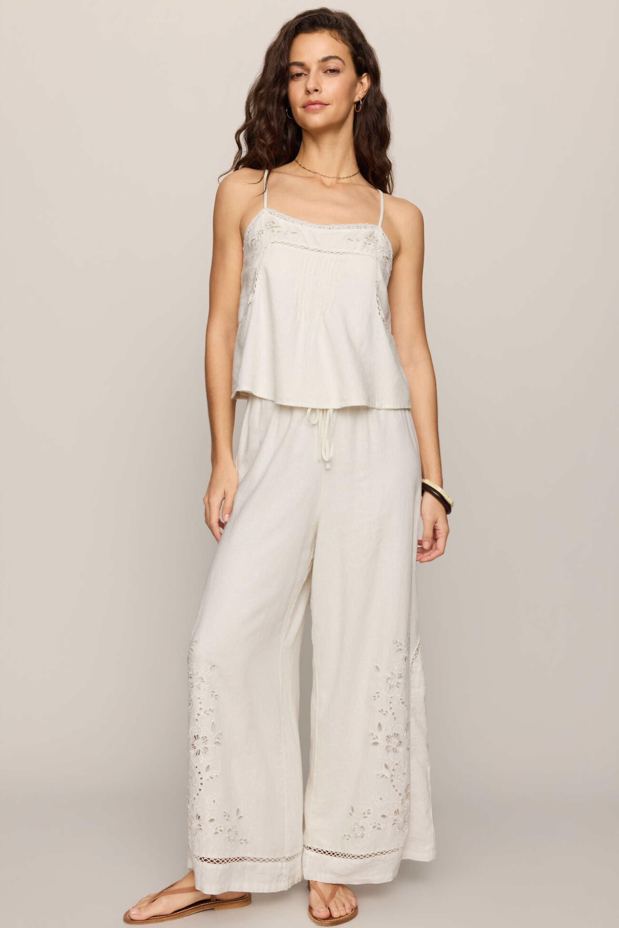 Lille Embroidered Woven Tank