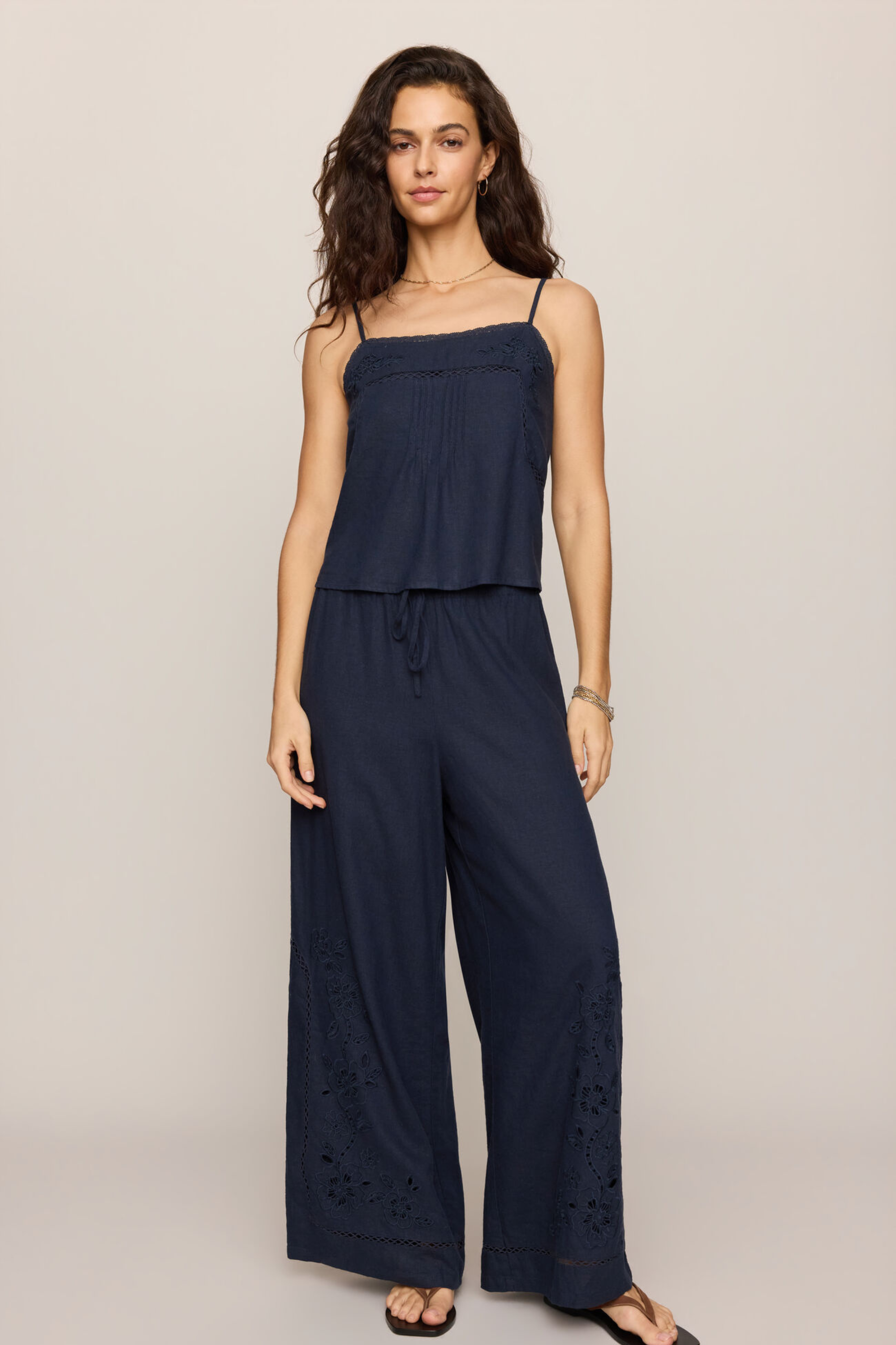 Lille Embroidered Woven Tank