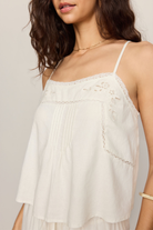 Lille Embroidered Woven Tank-Tank Tops-Vixen Collection, Day Spa and Women's Boutique Located in Seattle, Washington