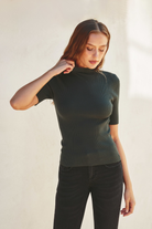 Lizzie Mock Neck-Tops-Vixen Collection, Day Spa and Women's Boutique Located in Seattle, Washington