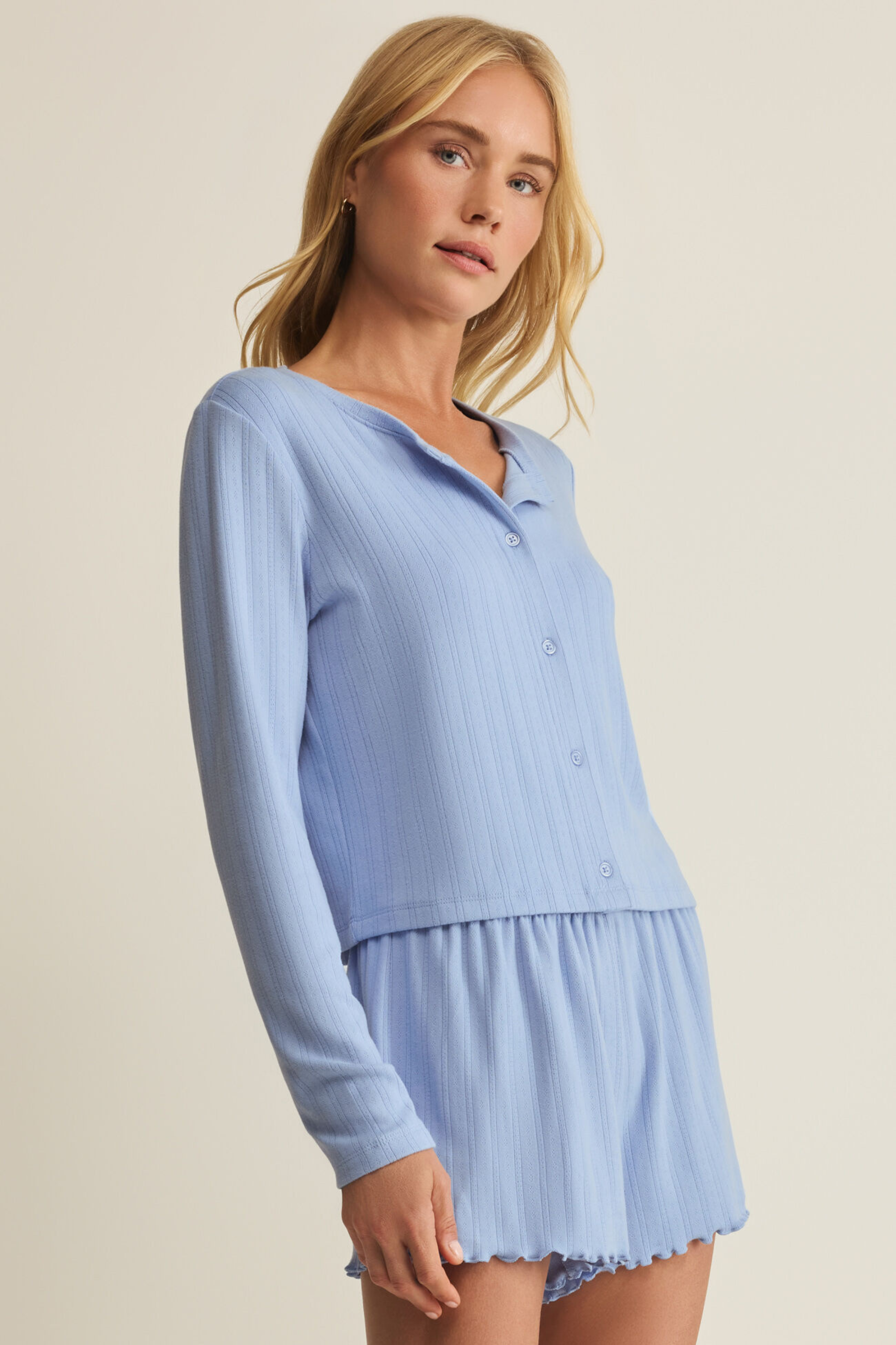 Lovely Pointelle Top-Long Sleeves-Vixen Collection, Day Spa and Women's Boutique Located in Seattle, Washington