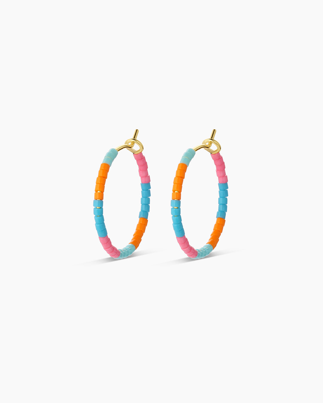 Gigi Stripe Hoops-Earrings-Vixen Collection, Day Spa and Women's Boutique Located in Seattle, Washington