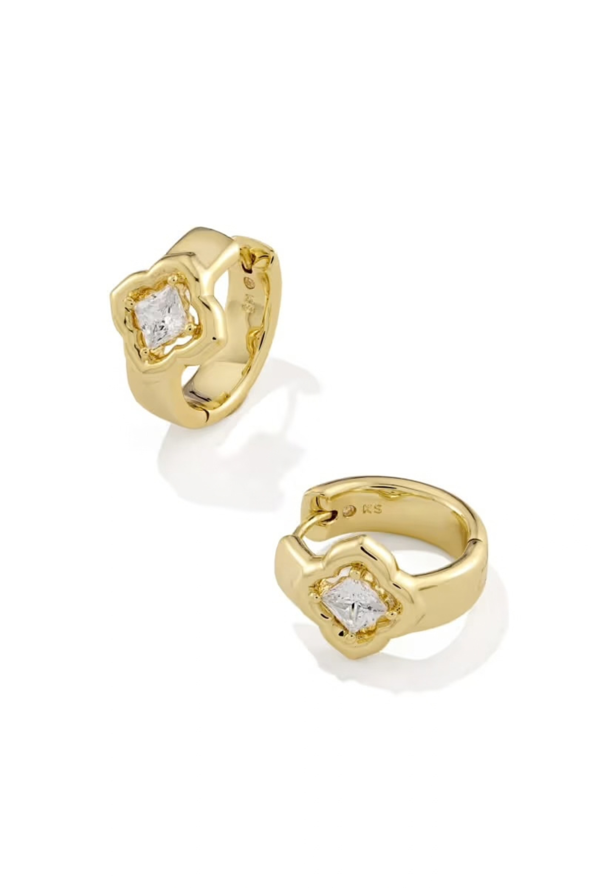 Mallory Crystal Huggie Earring-Earrings-Vixen Collection, Day Spa and Women's Boutique Located in Seattle, Washington