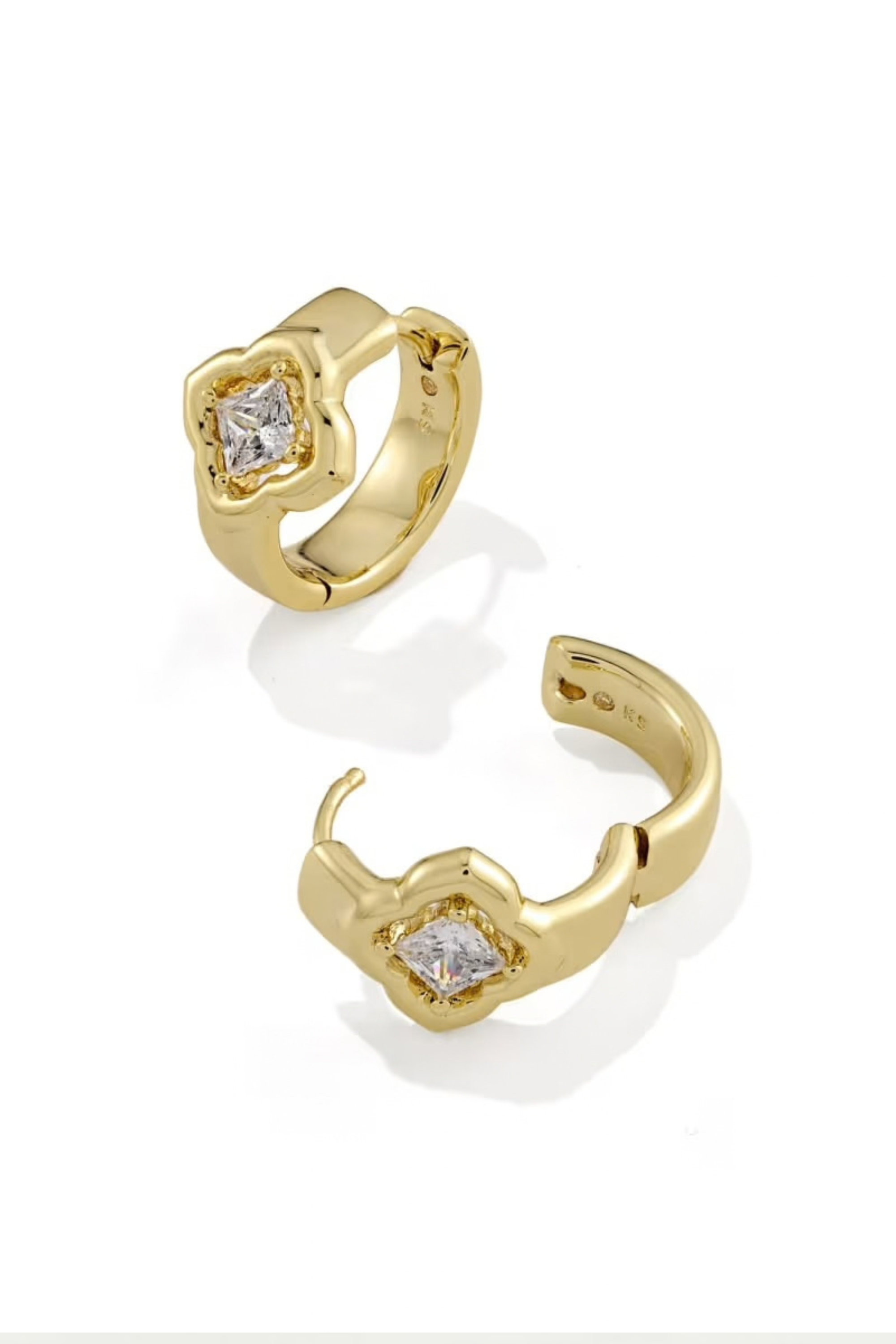 Mallory Crystal Huggie Earring-Earrings-Vixen Collection, Day Spa and Women's Boutique Located in Seattle, Washington