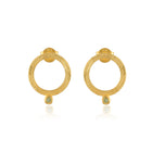 Blue Topaz Post Ring Earrings-Earrings-Vixen Collection, Day Spa and Women's Boutique Located in Seattle, Washington