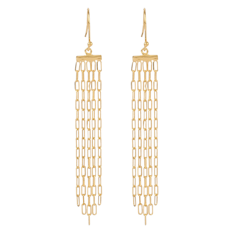 Chain Link Earrings-Earrings-Vixen Collection, Day Spa and Women's Boutique Located in Seattle, Washington