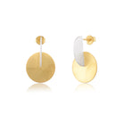 Gold & Silver Circle Earrings-Earrings-Vixen Collection, Day Spa and Women's Boutique Located in Seattle, Washington
