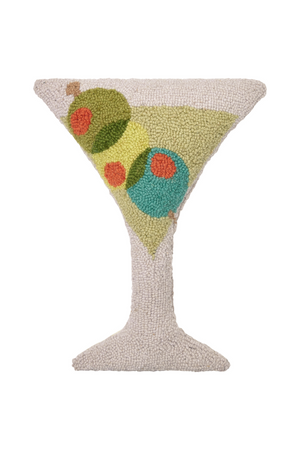 Martini Glass Hook Pillow-Pillows-Vixen Collection, Day Spa and Women's Boutique Located in Seattle, Washington