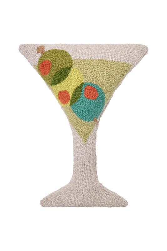 Martini Glass Hook Pillow-Pillows-Vixen Collection, Day Spa and Women's Boutique Located in Seattle, Washington