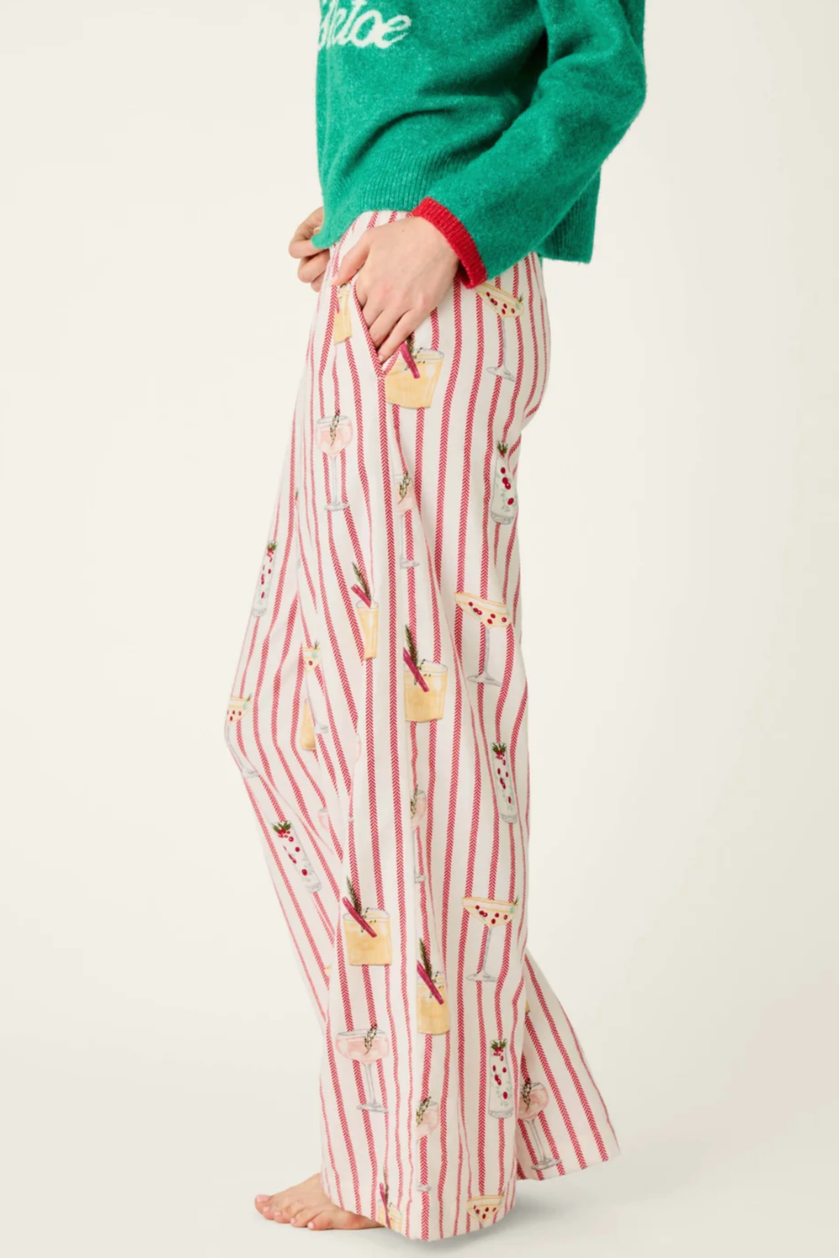 Martinis & Mistletoe Pants-Loungewear Bottoms-Vixen Collection, Day Spa and Women's Boutique Located in Seattle, Washington