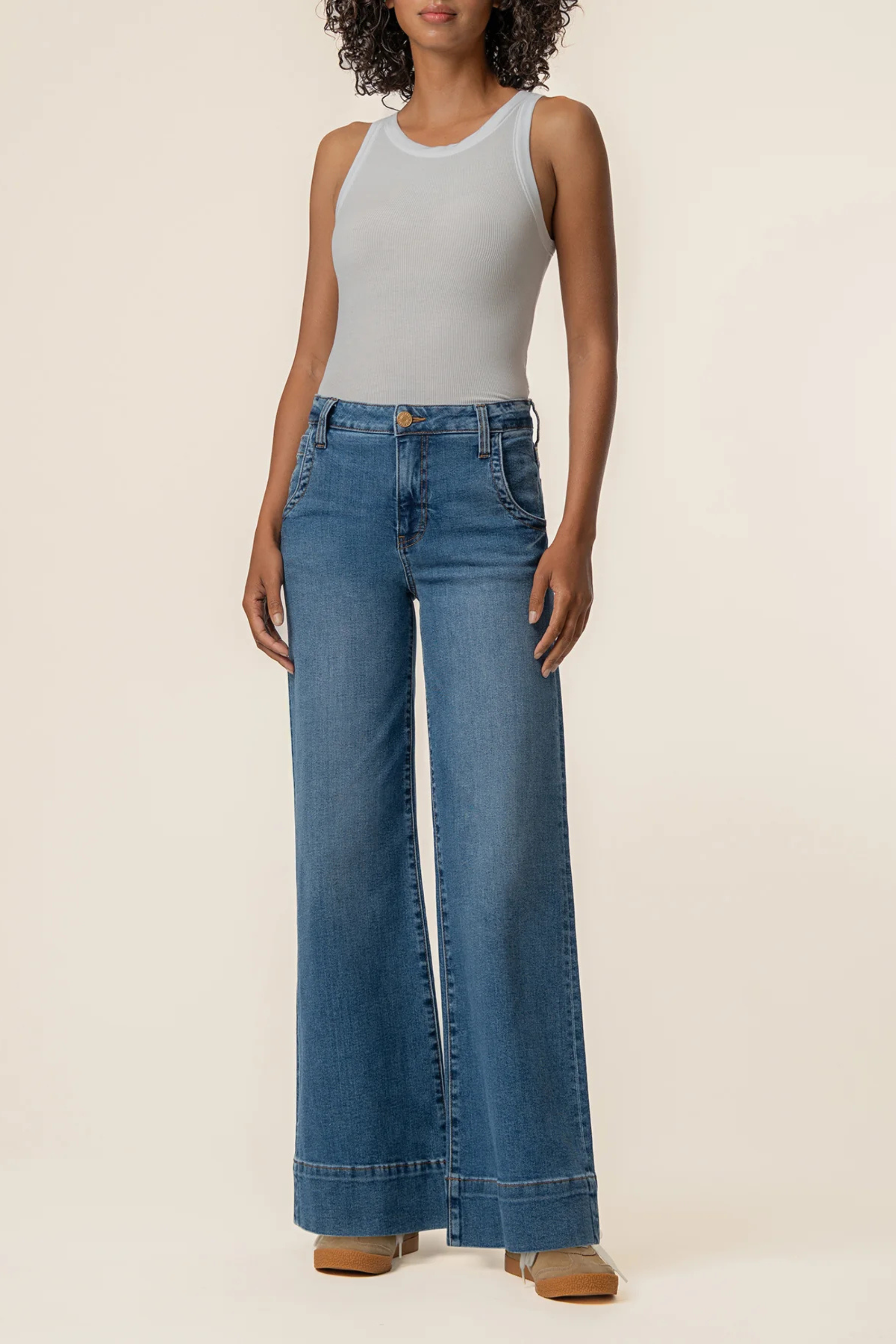 Maya High Rise Wide Leg Jeans-Denim-Vixen Collection, Day Spa and Women's Boutique Located in Seattle, Washington