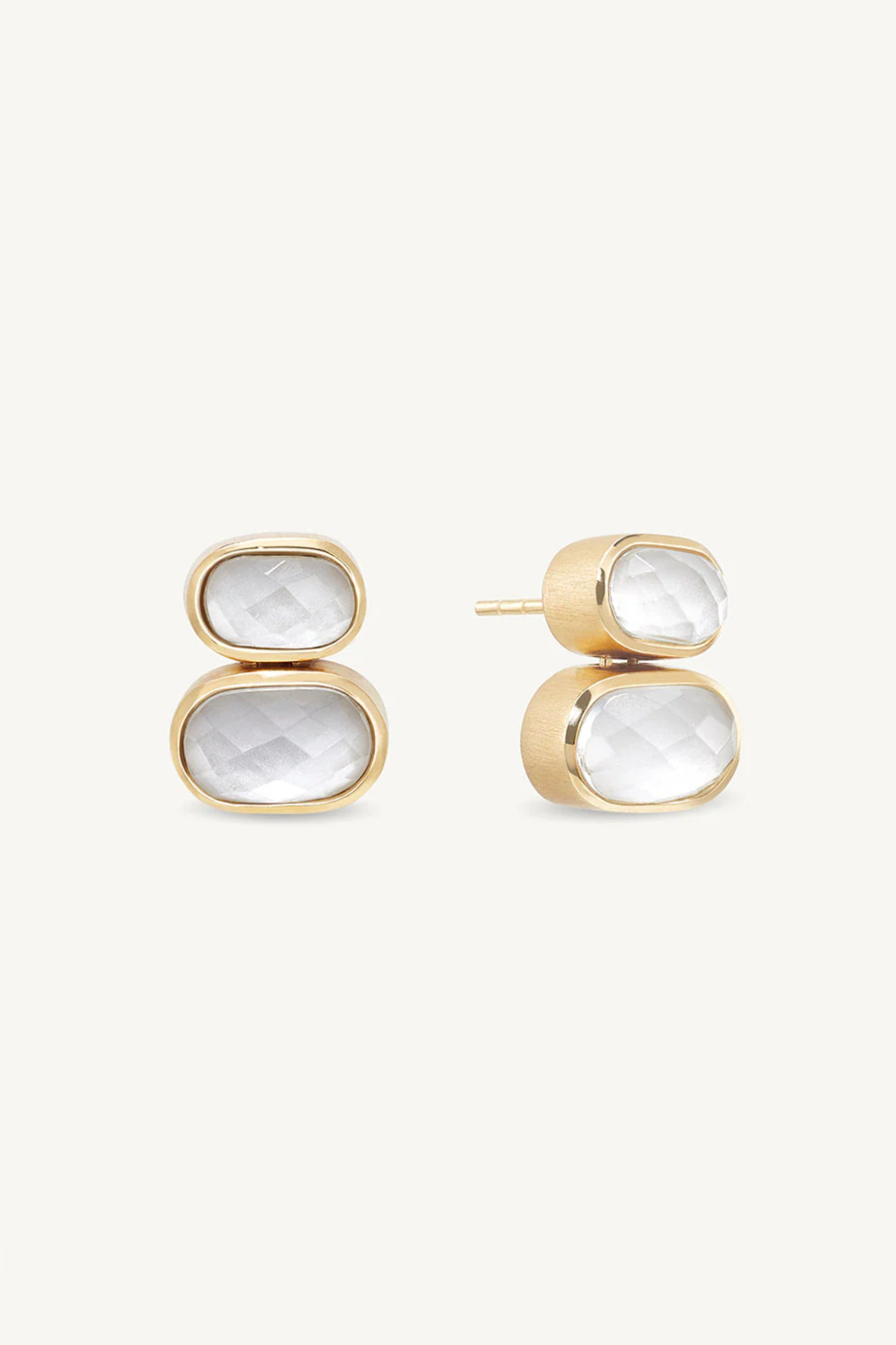 Mercer Double Gemstone Drop Earrings-Earrings-Vixen Collection, Day Spa and Women's Boutique Located in Seattle, Washington