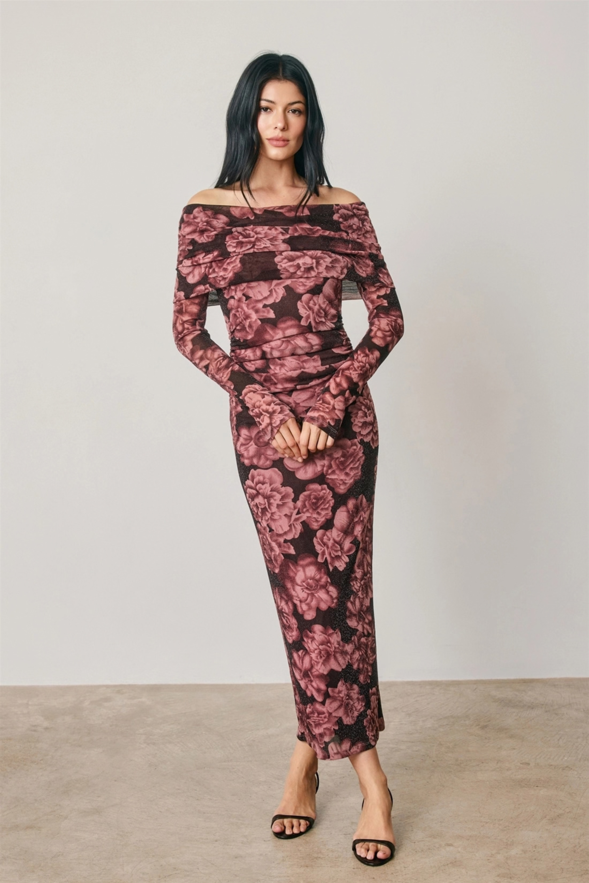 Metallic Rose Dress-Dresses-Vixen Collection, Day Spa and Women's Boutique Located in Seattle, Washington