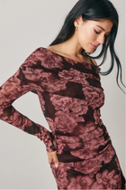 Metallic Rose Dress