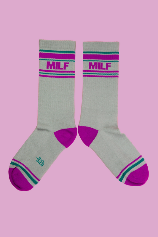 Milf Gym Crew Socks-Socks-Vixen Collection, Day Spa and Women's Boutique Located in Seattle, Washington