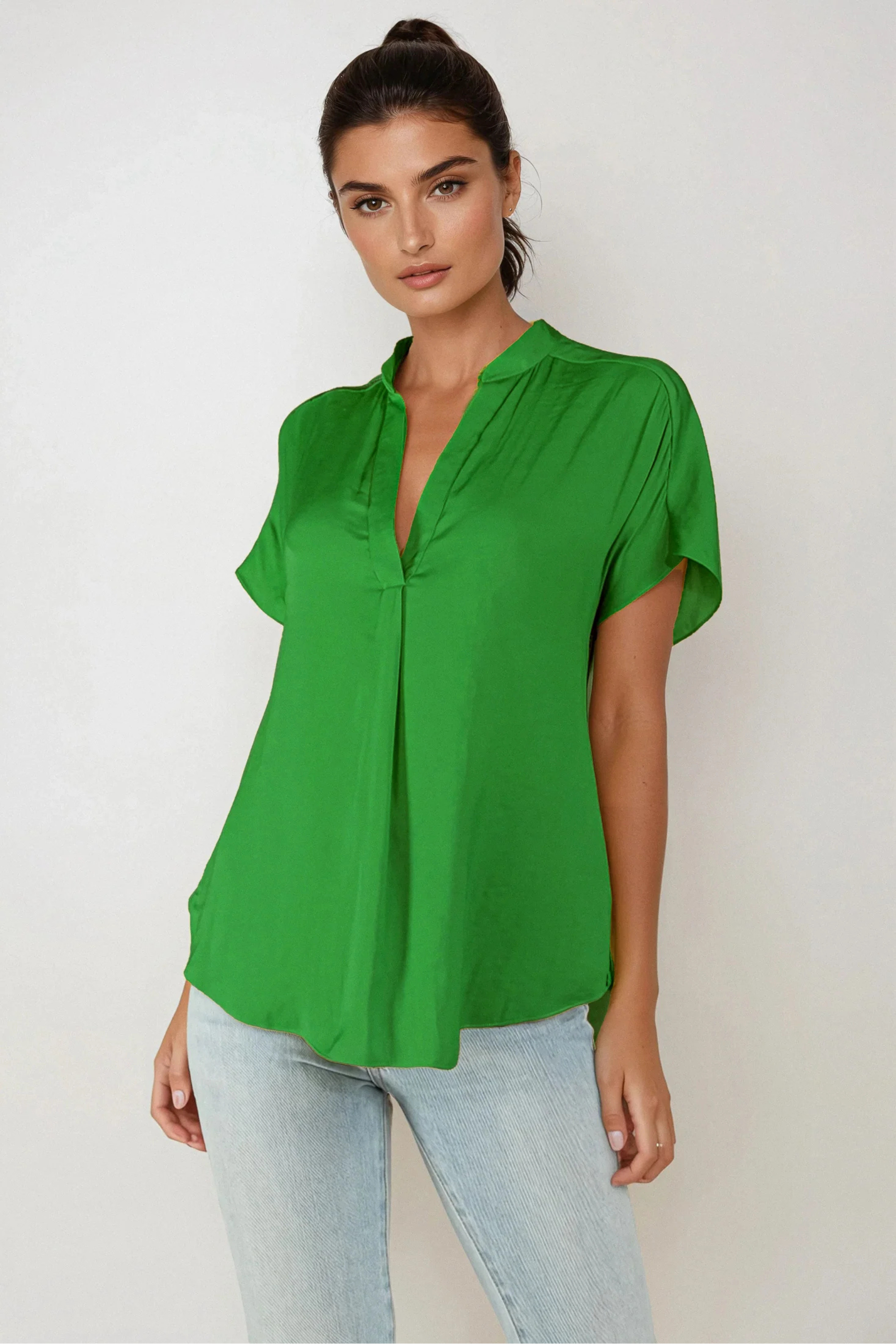 Mindy Top Jewel Tones-Short Sleeves-Vixen Collection, Day Spa and Women's Boutique Located in Seattle, Washington
