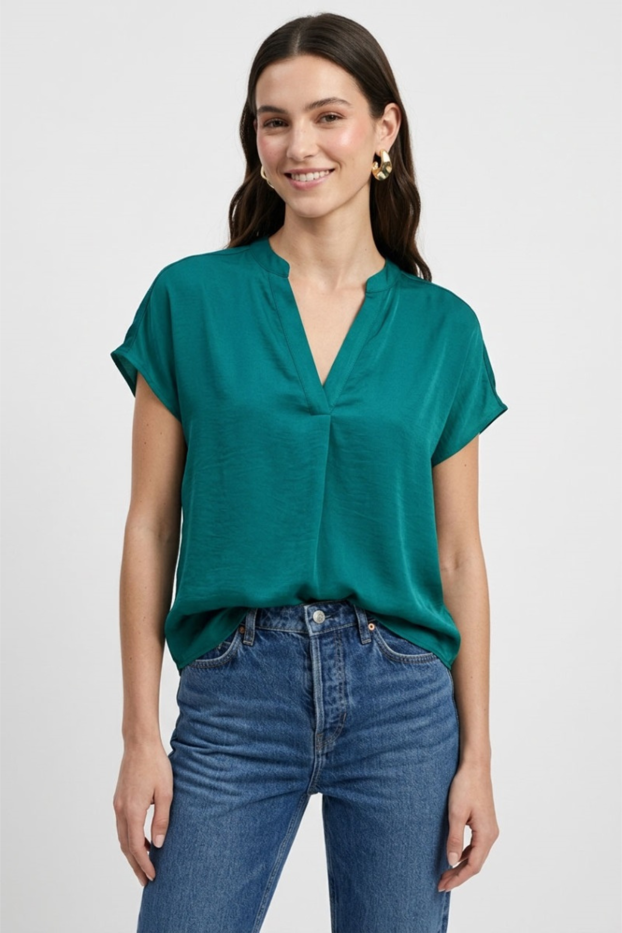 Mindy Top Jewel Tones-Short Sleeves-Vixen Collection, Day Spa and Women's Boutique Located in Seattle, Washington