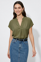 Mindy Top Jewel Tones-Short Sleeves-Vixen Collection, Day Spa and Women's Boutique Located in Seattle, Washington