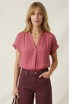 Mindy Top Jewel Tones-Short Sleeves-Vixen Collection, Day Spa and Women's Boutique Located in Seattle, Washington