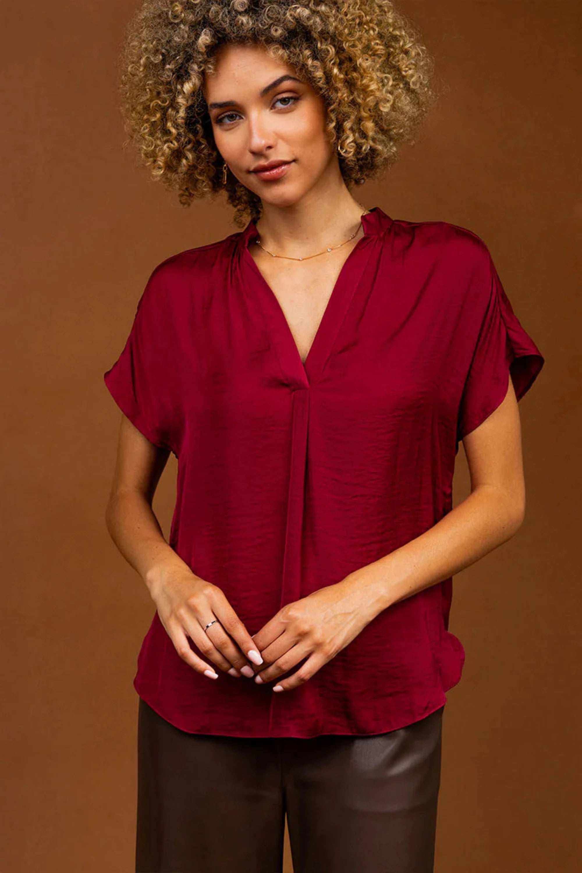 Mindy Top Jewel Tones-Short Sleeves-Vixen Collection, Day Spa and Women's Boutique Located in Seattle, Washington