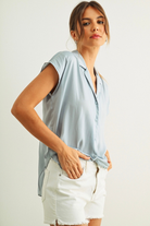 Seabreeze Button Down-Short Sleeves-Vixen Collection, Day Spa and Women's Boutique Located in Seattle, Washington
