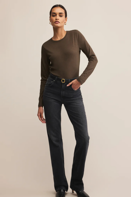 Modern Slub Long Sleeve Tee-Long Sleeves-Vixen Collection, Day Spa and Women's Boutique Located in Seattle, Washington