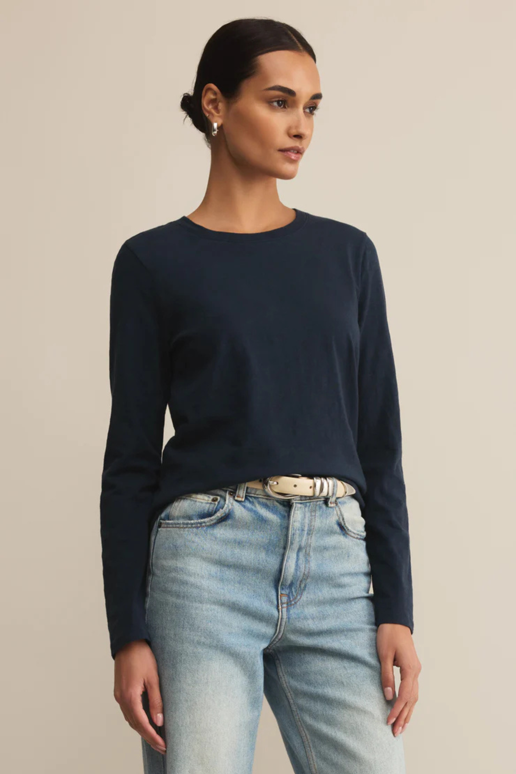 Modern Slub Long Sleeve Tee-Long Sleeves-Vixen Collection, Day Spa and Women's Boutique Located in Seattle, Washington