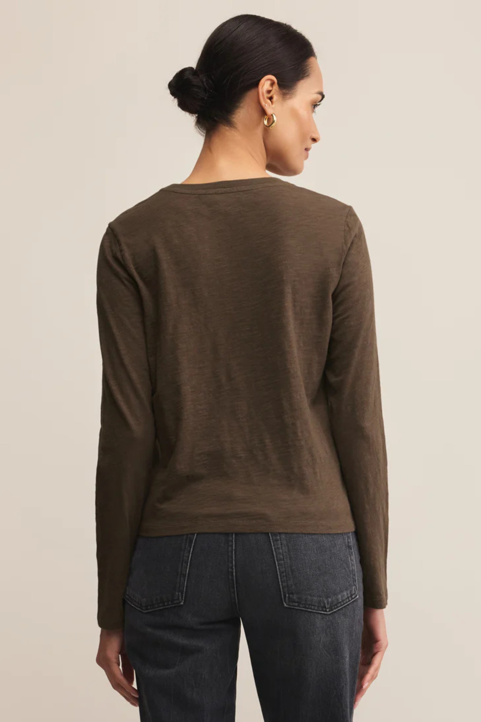 Modern Slub Long Sleeve Tee-Long Sleeves-Vixen Collection, Day Spa and Women's Boutique Located in Seattle, Washington