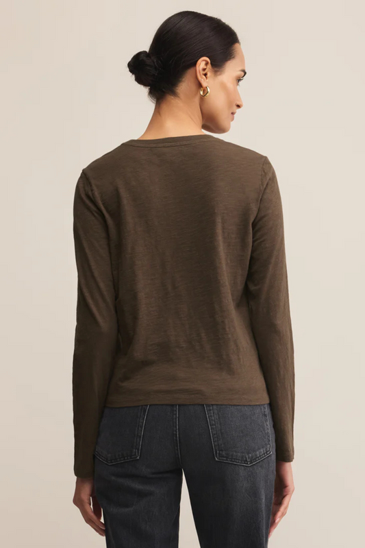 Modern Slub Long Sleeve Tee-Long Sleeves-Vixen Collection, Day Spa and Women's Boutique Located in Seattle, Washington