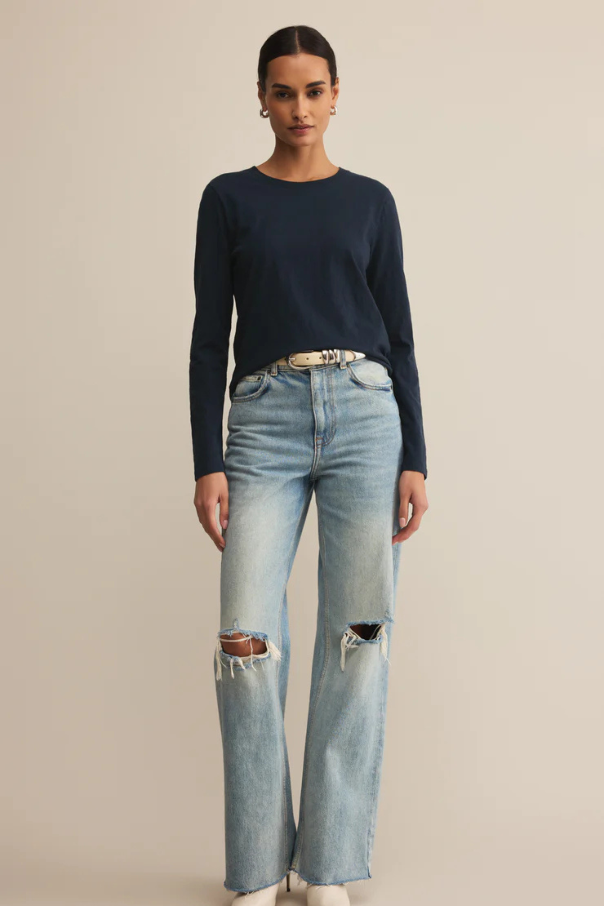 Modern Slub Long Sleeve Tee-Long Sleeves-Vixen Collection, Day Spa and Women's Boutique Located in Seattle, Washington