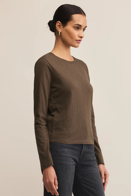 Modern Slub Long Sleeve Tee-Long Sleeves-Vixen Collection, Day Spa and Women's Boutique Located in Seattle, Washington