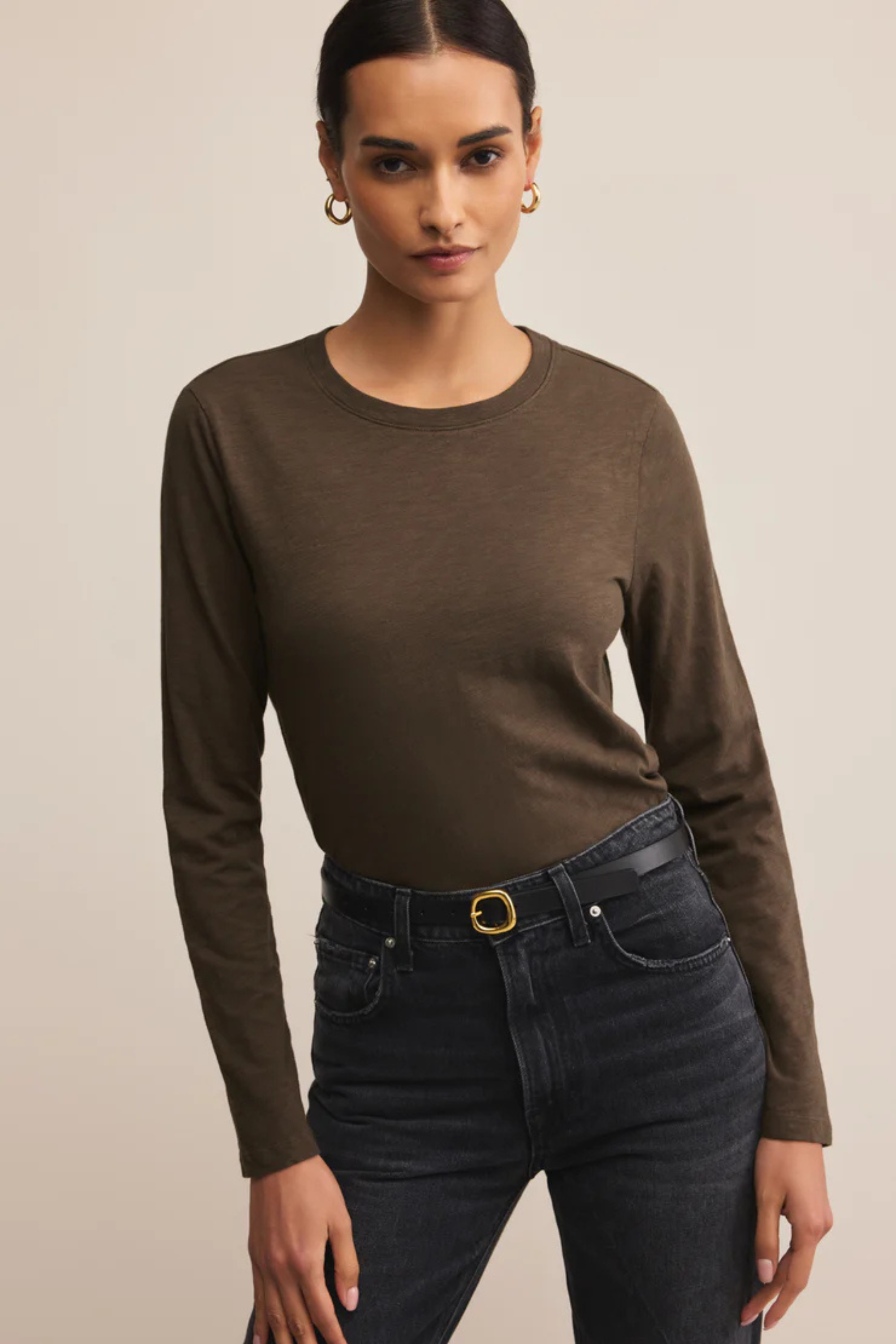 Modern Slub Long Sleeve Tee-Long Sleeves-Vixen Collection, Day Spa and Women's Boutique Located in Seattle, Washington