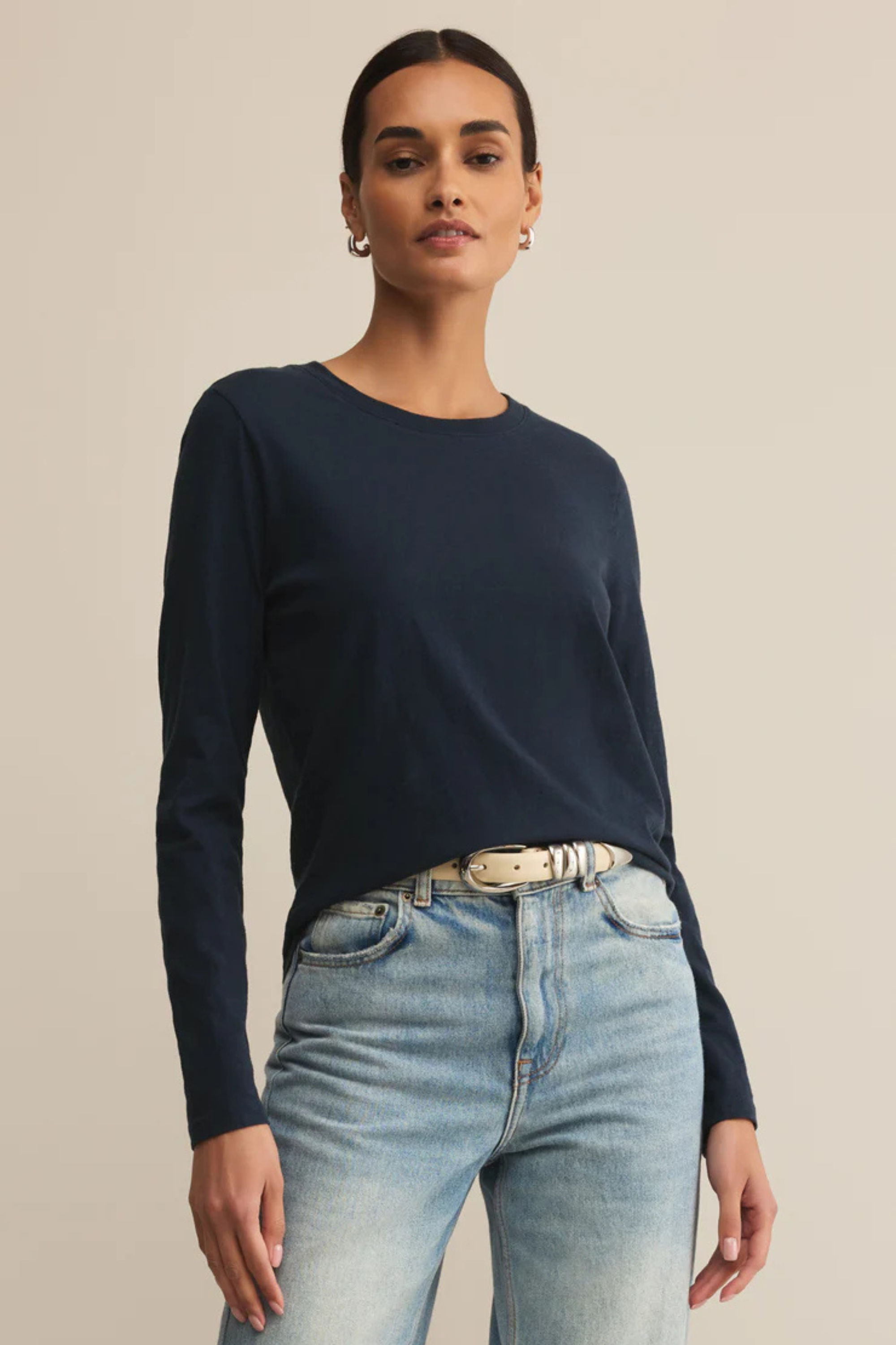 Modern Slub Long Sleeve Tee-Long Sleeves-Vixen Collection, Day Spa and Women's Boutique Located in Seattle, Washington