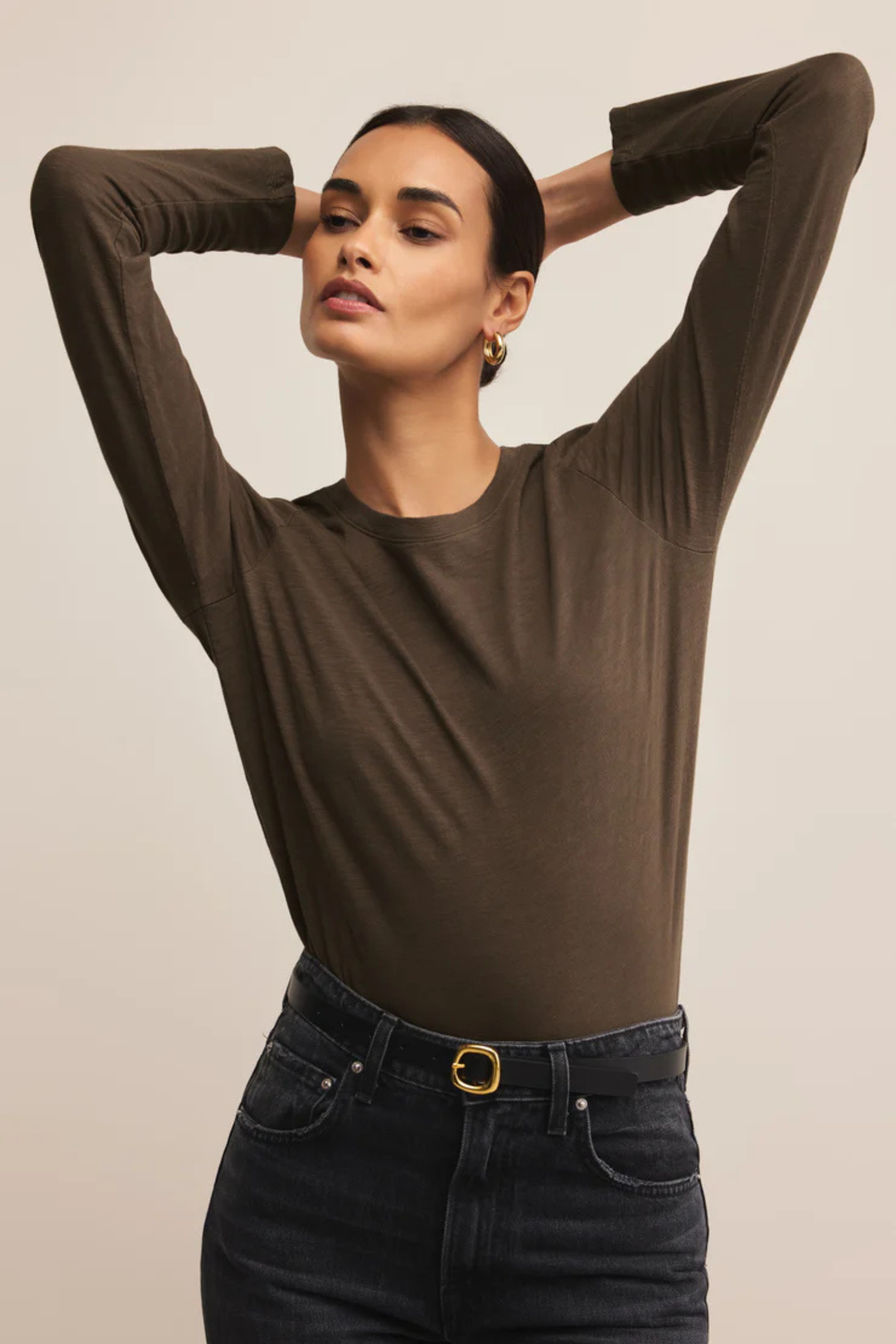 Modern Slub Long Sleeve Tee-Long Sleeves-Vixen Collection, Day Spa and Women's Boutique Located in Seattle, Washington