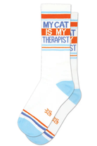 My Cat Is My Therapist Gym Crew Socks-Socks-Vixen Collection, Day Spa and Women's Boutique Located in Seattle, Washington