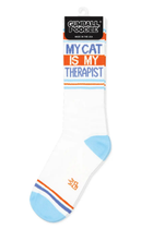 My Cat Is My Therapist Gym Crew Socks-Socks-Vixen Collection, Day Spa and Women's Boutique Located in Seattle, Washington
