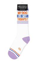 My Dog Is My Therapist Gym Crew Socks-Socks-Vixen Collection, Day Spa and Women's Boutique Located in Seattle, Washington