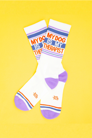 My Dog is My Therapist Gym Crew Socks-Socks-Vixen Collection, Day Spa and Women's Boutique Located in Seattle, Washington